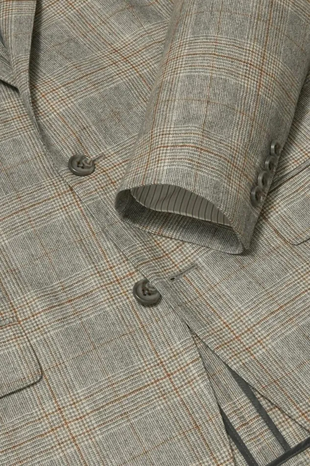 Men Jetsetter Unconstructed Italian Wool Blazer Grey Deco Bonobos Blazers and Sport Coats