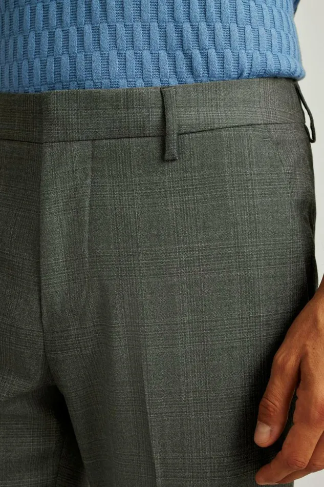 Men Jetsetter Wool Dress Pant Charcoal Glen Check Bonobos Dress Pants
