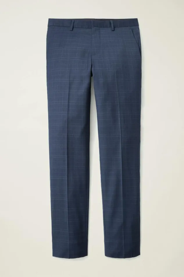 Men Jetsetter Wool Dress Pant Navy Glen Plaid Bonobos Dress Pants