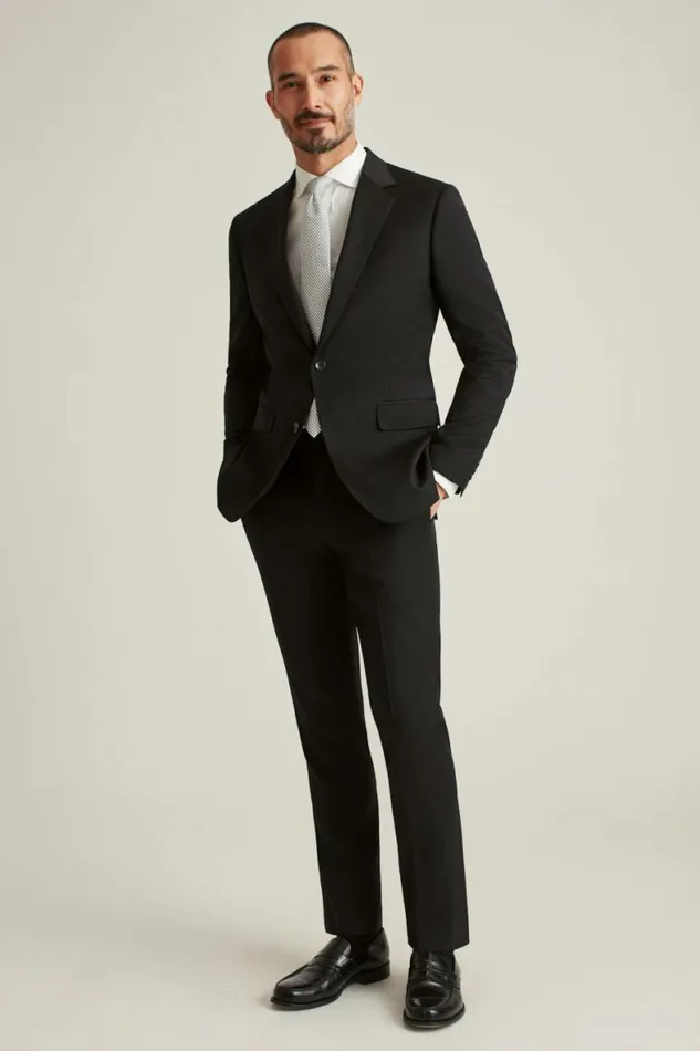 Men Jetsetter Wool Suit Black Bonobos Suits