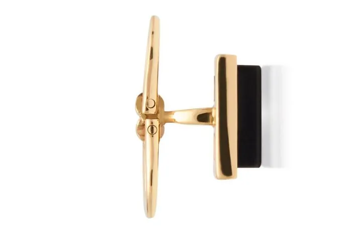 Men Jewelry Tom Ford Gold And Onyx Square Studs Goldonyx