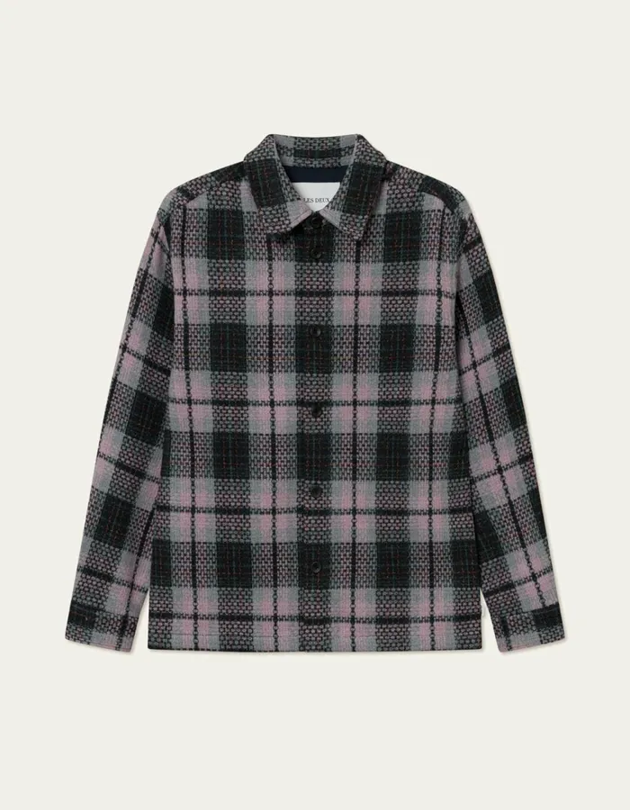 Men Jonathan Check Overshirt 8211 Dark NavyOyster Rose Les Deux ShirtsOvershirts Men Jonathan Check Overshirt 8211 Dark NavyOyster Rose Les Deux ShirtsOvershirts