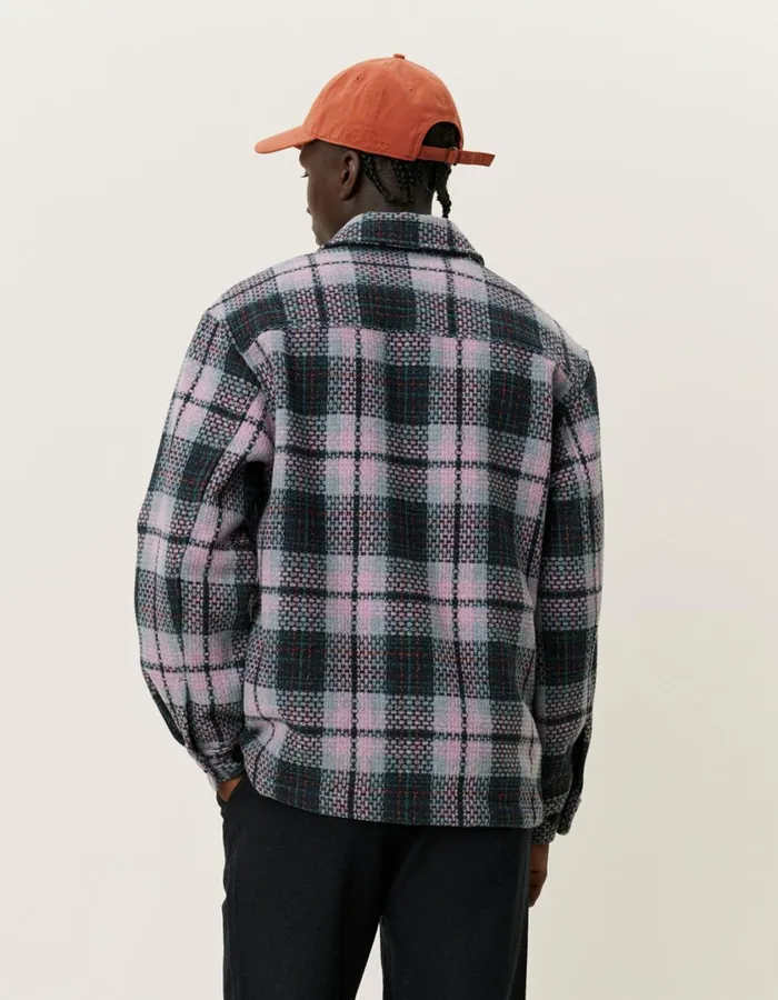 Men Jonathan Check Overshirt 8211 Dark NavyOyster Rose Les Deux ShirtsOvershirts