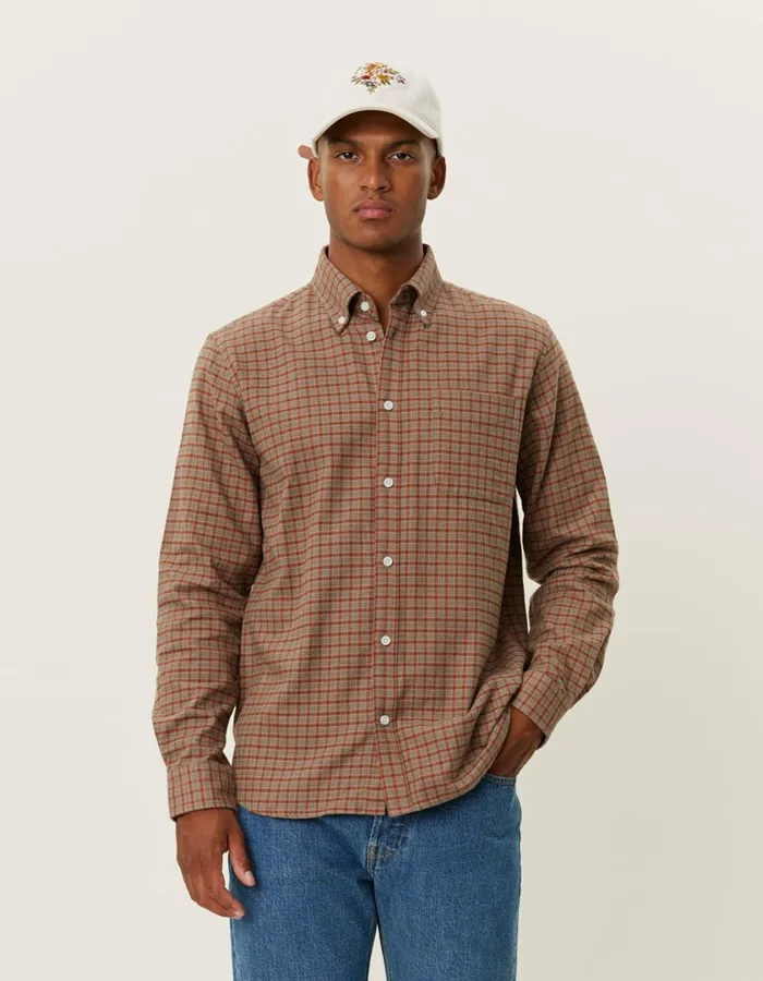 Men Kent Check Shirt 20 8211 Desert TaupeArabian Spice Les Deux ShirtsOvershirts