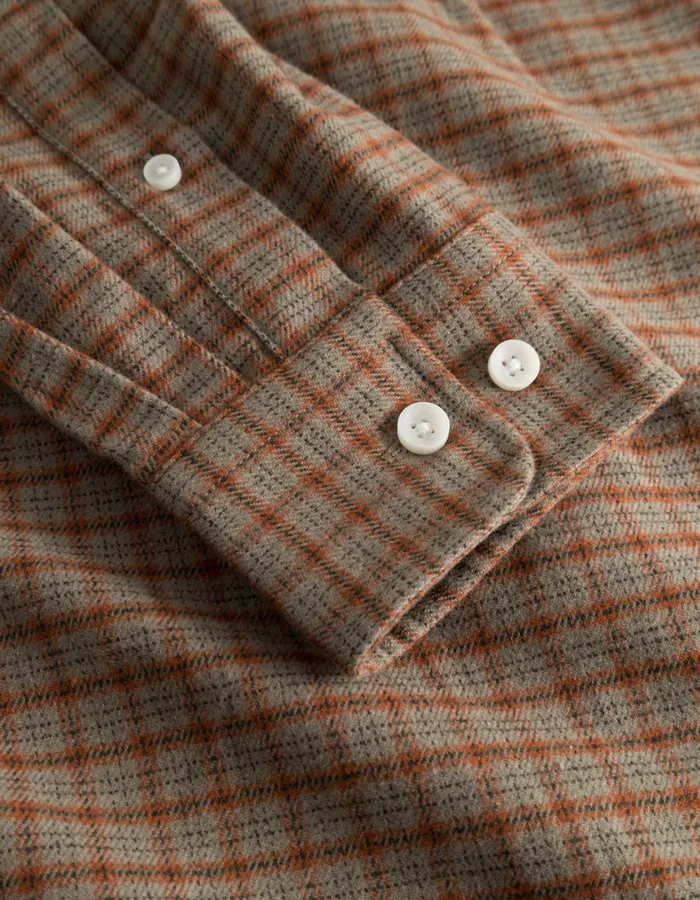 Men Kent Check Shirt 20 8211 Desert TaupeArabian Spice Les Deux ShirtsOvershirts