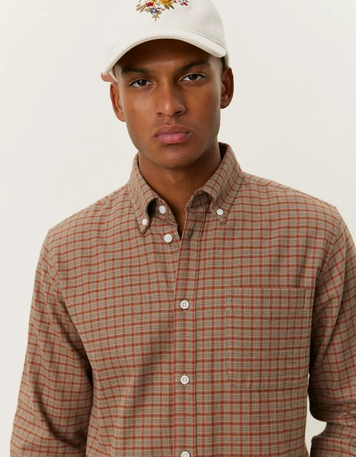 Men Kent Check Shirt 20 8211 Desert TaupeArabian Spice Les Deux ShirtsOvershirts