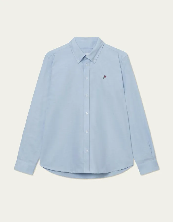 Men Kent Oxford Shirt 20 8211 Light Blue Les Deux ShirtsOvershirts