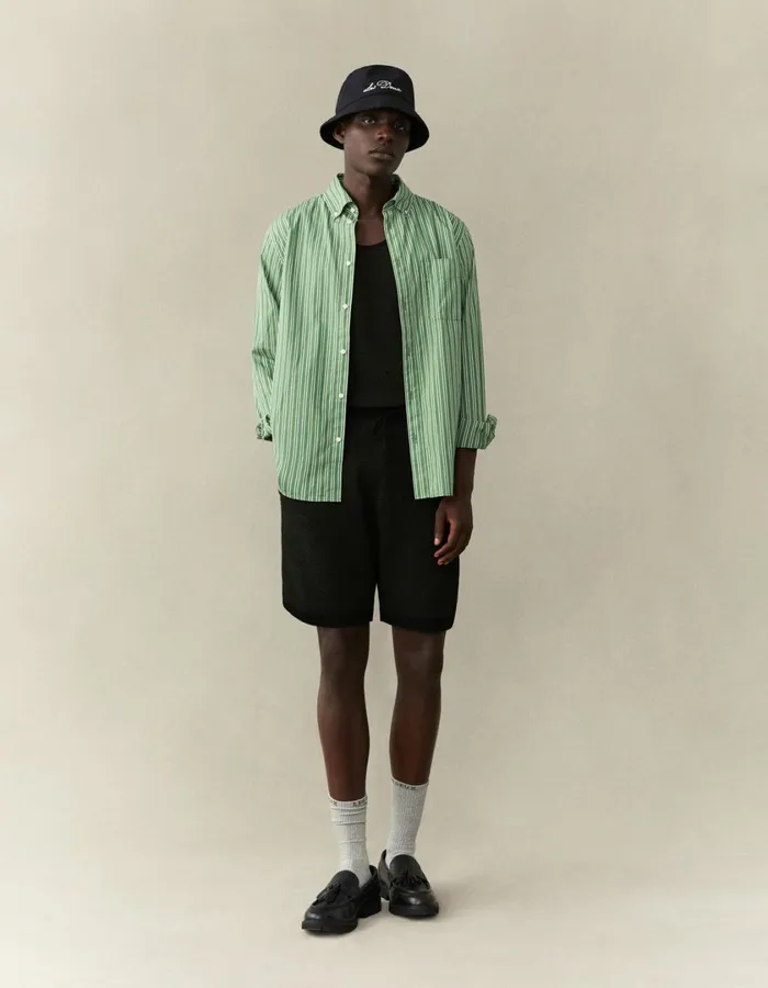 Men Kent Poplin Shirt 8211 Light IvoryVintage Green Les Deux ShirtsOvershirts