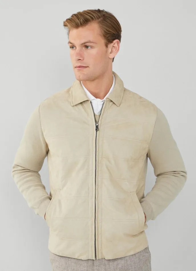 Men Knitwear Hackett London ZipUp Cardigan Beach