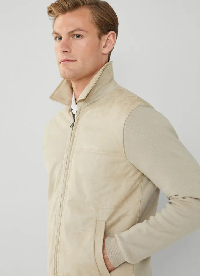 Men Knitwear Hackett London ZipUp Cardigan Beach