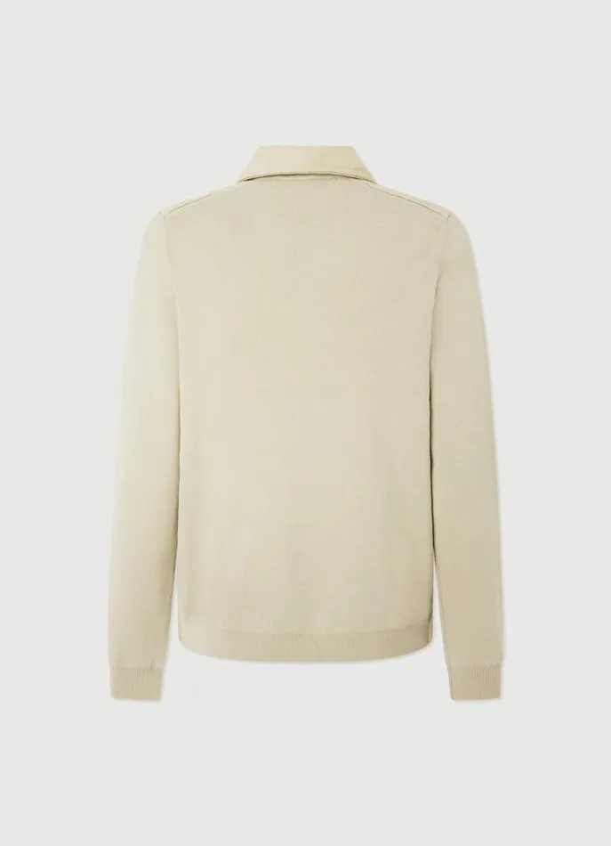 Men Knitwear Hackett London ZipUp Cardigan Beach