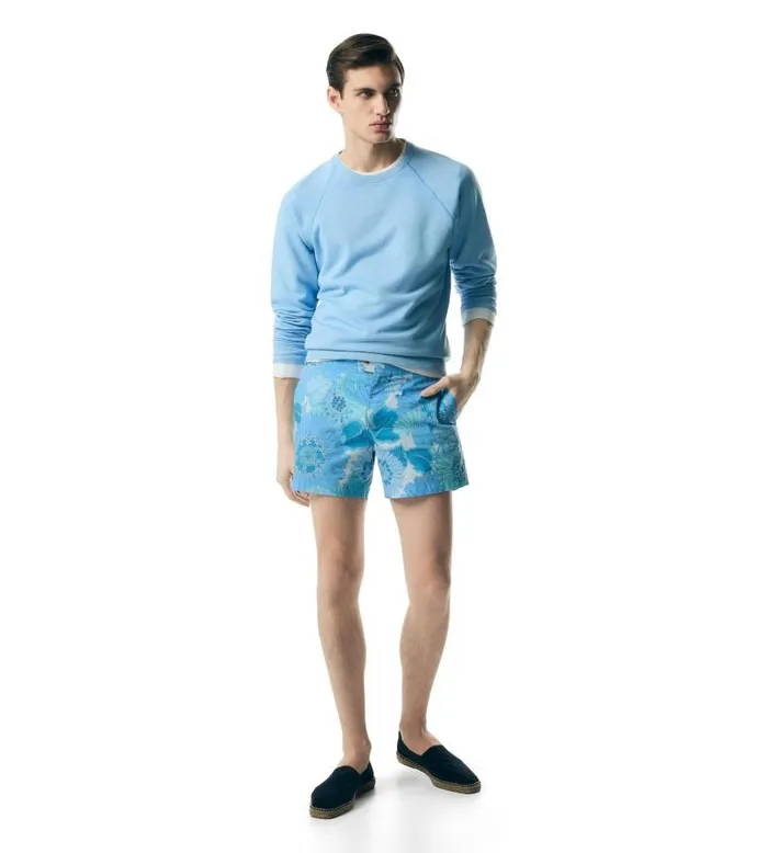 Men Knitwear Tom Ford Vintage Melange Crew Neck Aqua Men Knitwear Tom Ford Vintage Melange Crew Neck Aqua