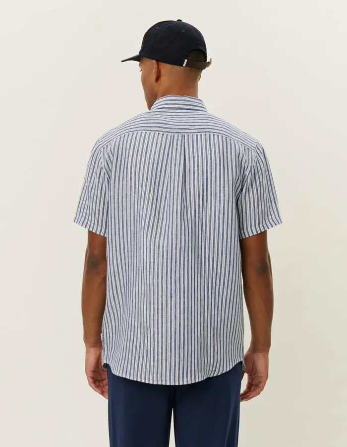 Men Kris Linen SS Shirt 8211 Light IvoryBlueprint Les Deux ShirtsOvershirts