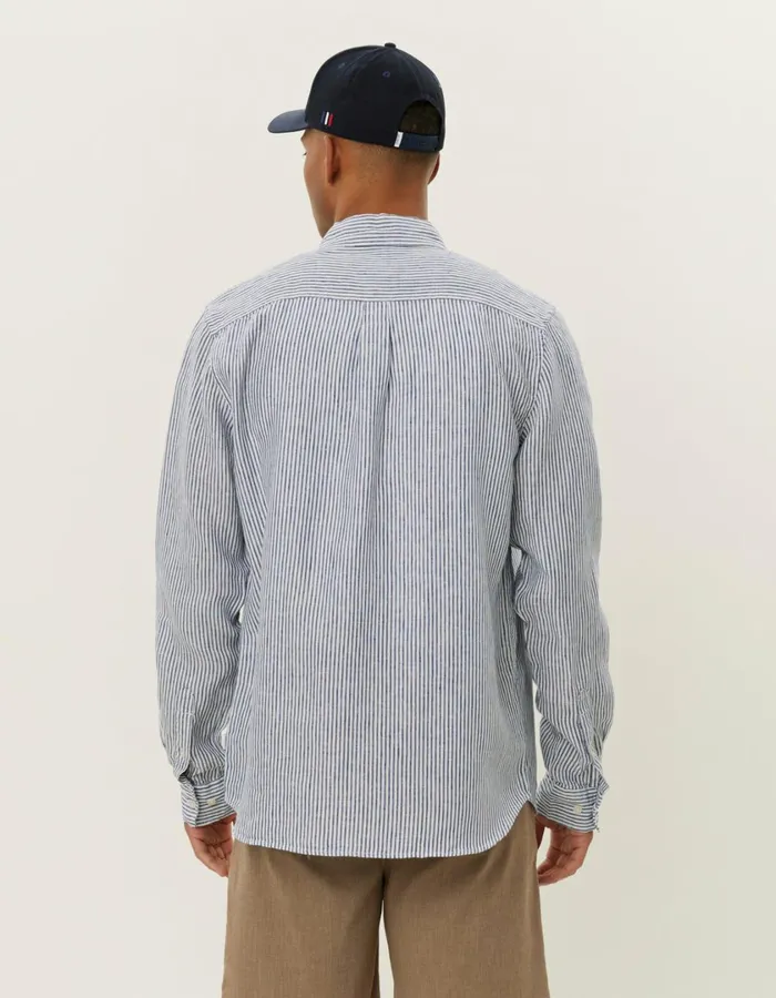 Men Kristian Linen BD Shirt 8211 Light IvoryBlueprint Les Deux ShirtsOvershirts