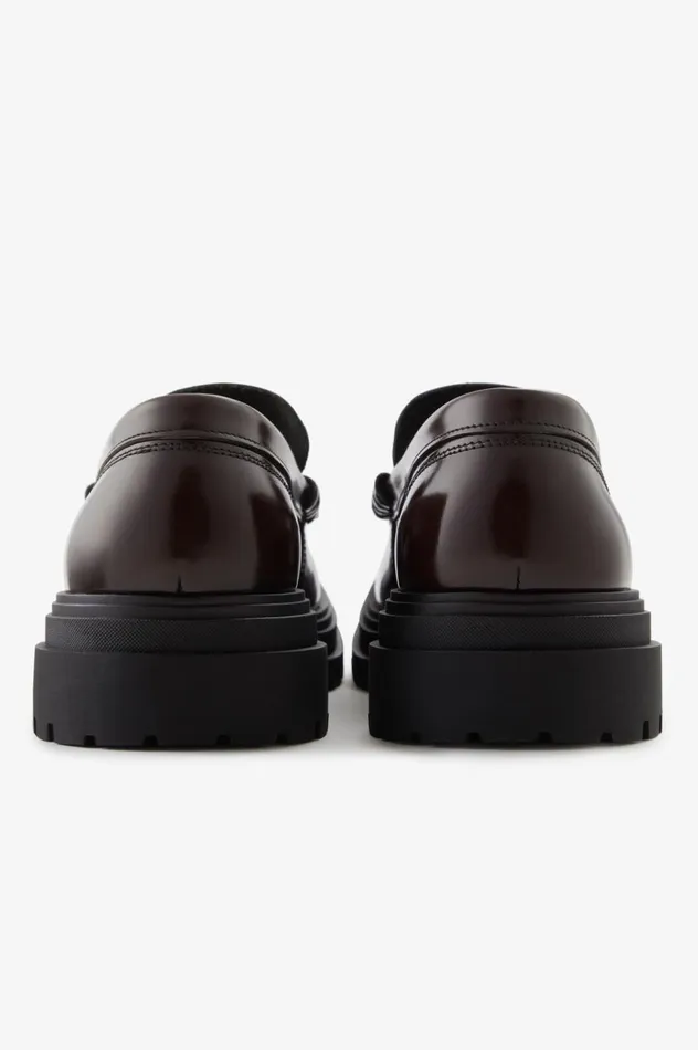 Men Leather Loafer Oxblood Fred Perry Shoes