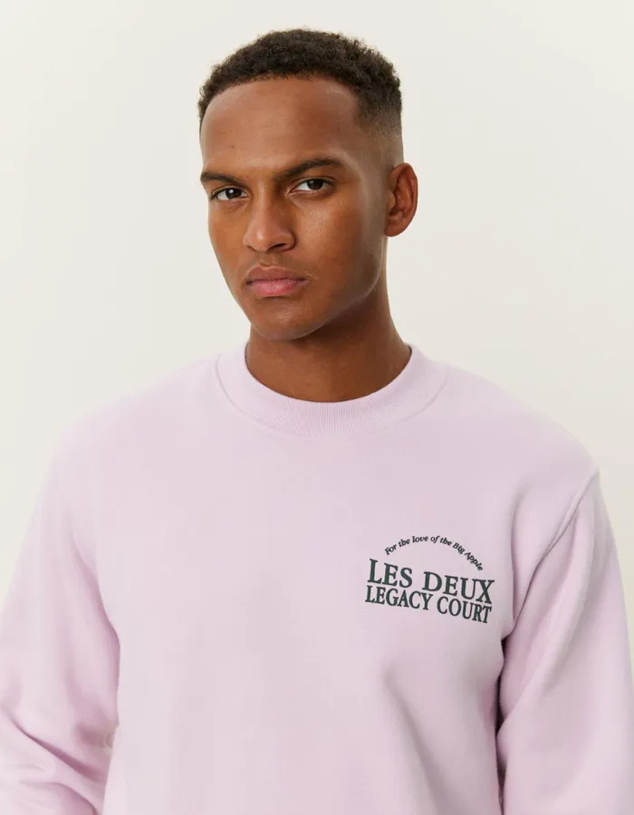 Men Legacy Court Sweatshirt 8211 Oyster Rose Les Deux HoodiesSweatshirts