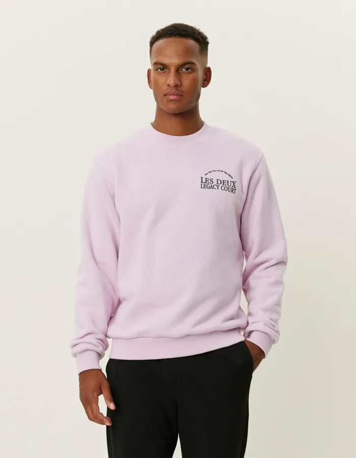 Men Legacy Court Sweatshirt 8211 Oyster Rose Les Deux HoodiesSweatshirts