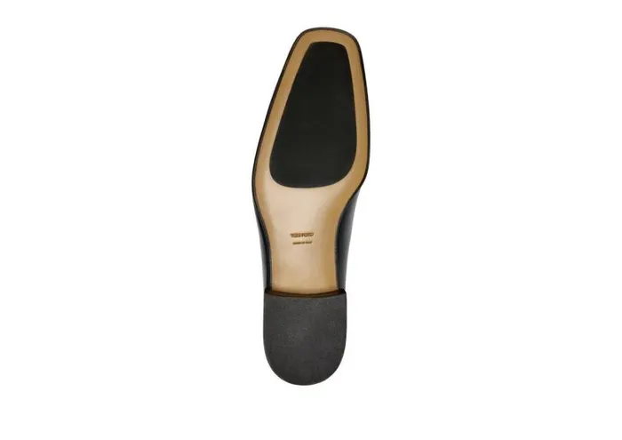 Men Loafers Tom Ford Grain Leather Bailey Tassel Slipper Black