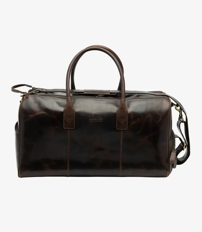 Men Loake Devon Overnight Bag Dark Brown Day Bags