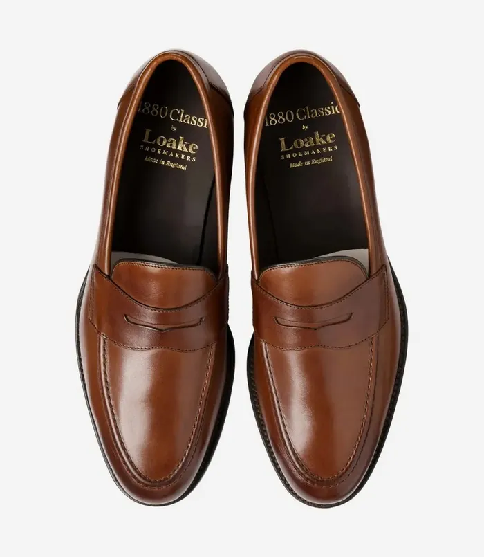 Men Loake Hornbeam Mahogany Loafers