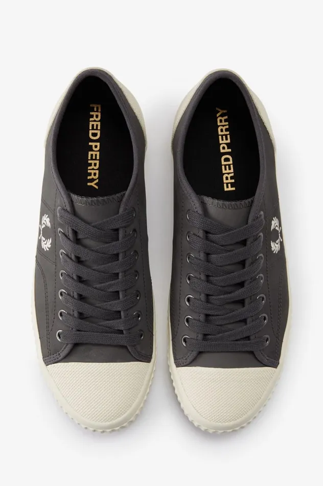 Men Low Hughes Gunmetalecru Fred Perry Shoes