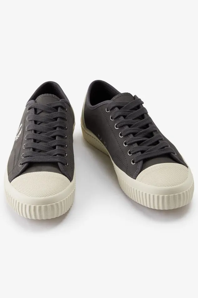 Men Low Hughes Gunmetalecru Fred Perry Shoes