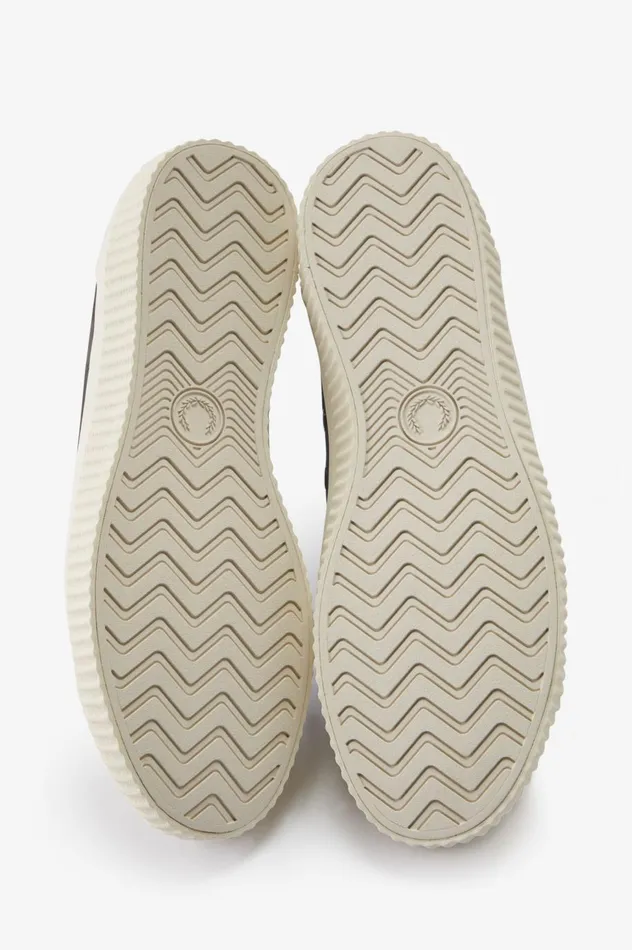 Men Low Hughes Gunmetalecru Fred Perry Shoes