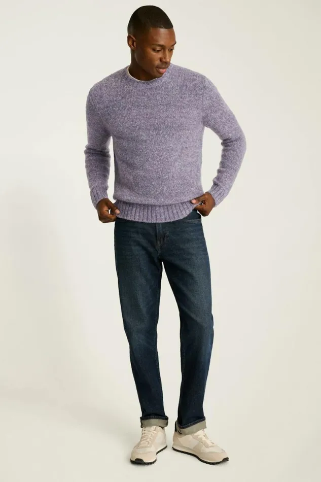 Men Luxe Mohair Sweater Heather Dark Lavender Bonobos Crew and VNeck Sweaters Men Luxe Mohair Sweater Heather Dark Lavender Bonobos Crew and VNeck Sweaters