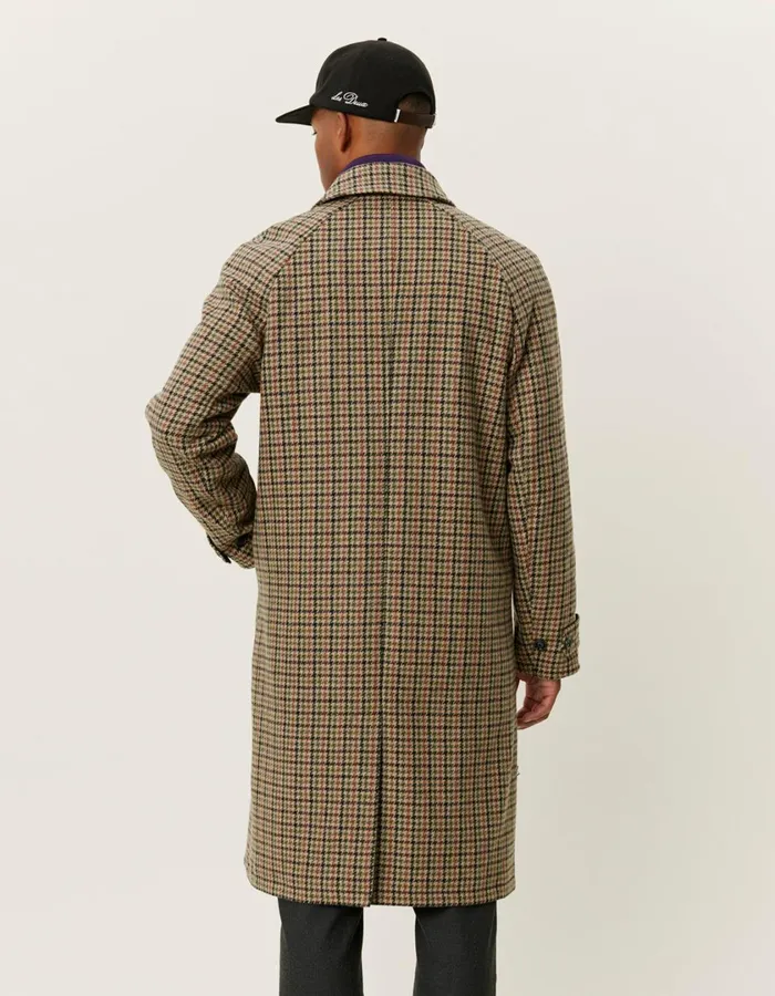 Men Michael Houndstooth Wool Coat 30 8211 Warm SandBlack Les Deux JacketsCoats