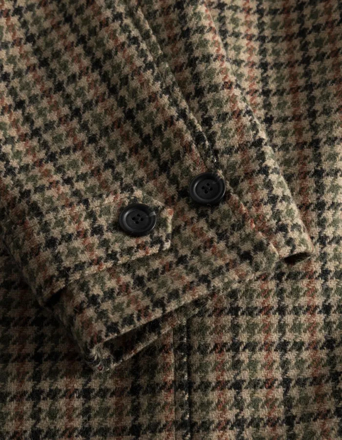 Men Michael Houndstooth Wool Coat 30 8211 Warm SandBlack Les Deux JacketsCoats