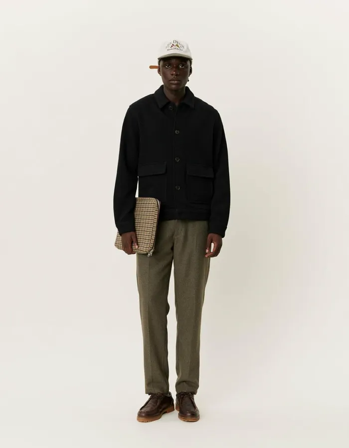 Men Nash Wool Hybrid Jacket 30 8211 BlackBlack Les Deux JacketsCoats