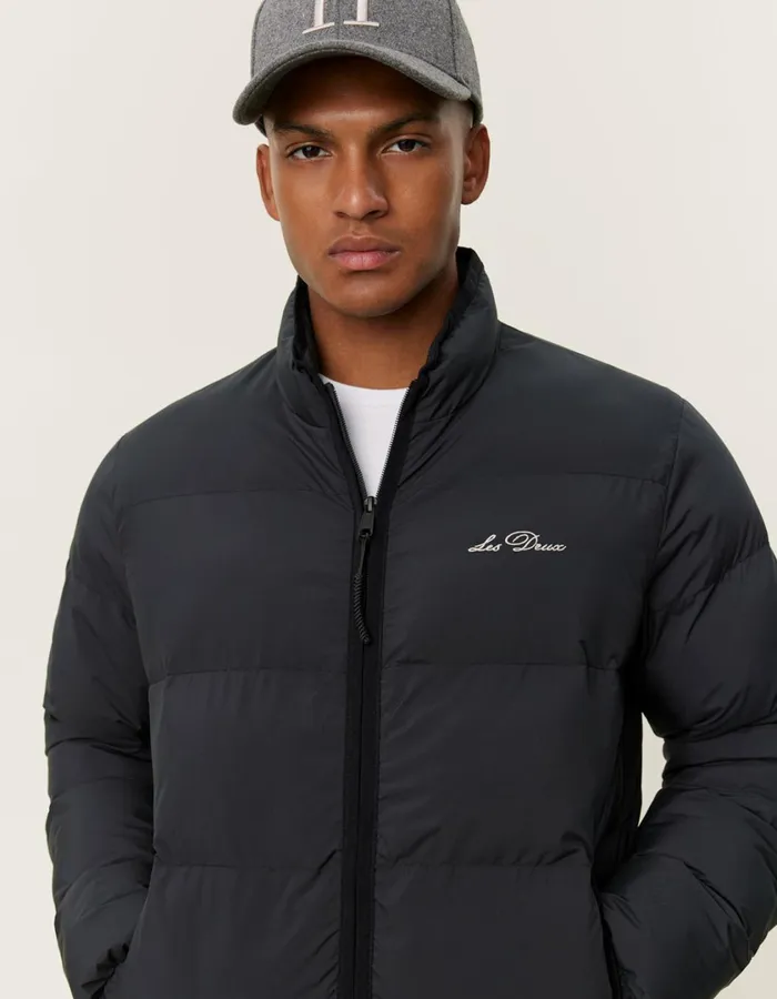 Men Newport Padded Jacket 8211 BlackBlack Les Deux JacketsCoats