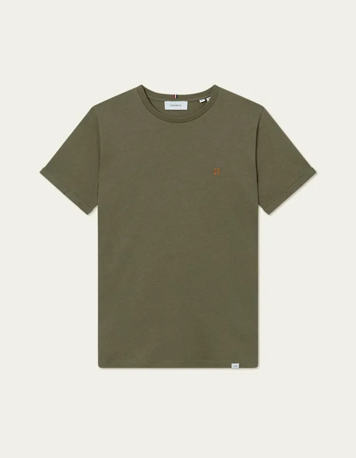 Men Norregaard TShirt 8211 Seasonal 8211 Surplus Green MelangeOrange Les Deux Tshirts
