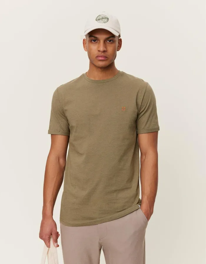 Men Norregaard TShirt 8211 Seasonal 8211 Surplus Green MelangeOrange Les Deux Tshirts