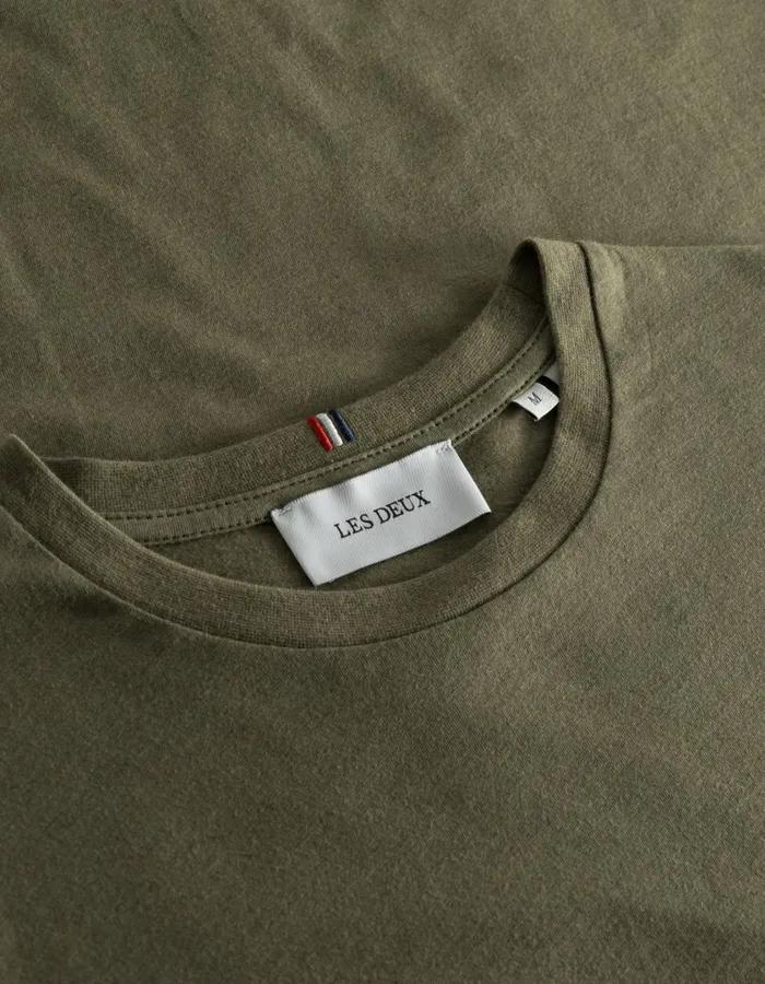 Men Norregaard TShirt 8211 Seasonal 8211 Surplus Green MelangeOrange Les Deux Tshirts