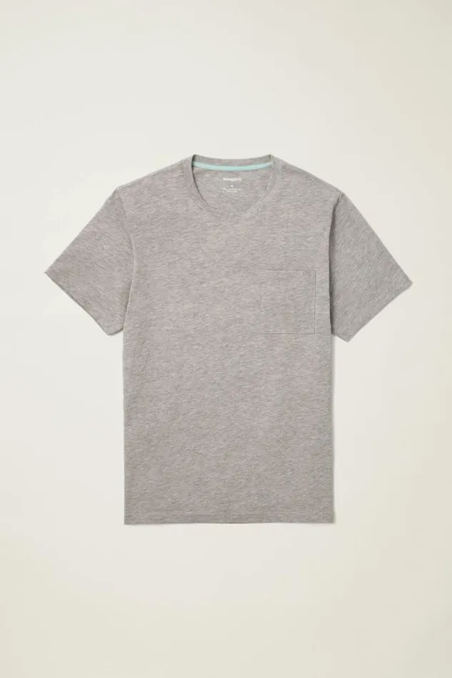 Men Organic Cotton Pocket Tee Heather Grey Bonobos Short Sleeve Tees