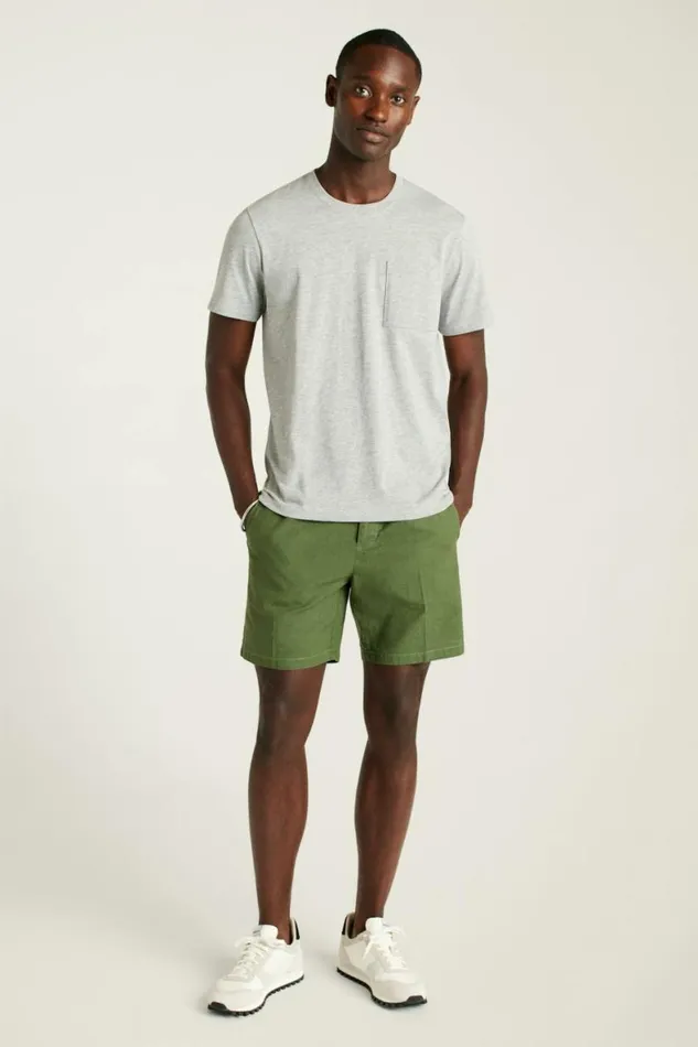 Men Organic Cotton Pocket Tee Heather Grey Bonobos Short Sleeve Tees