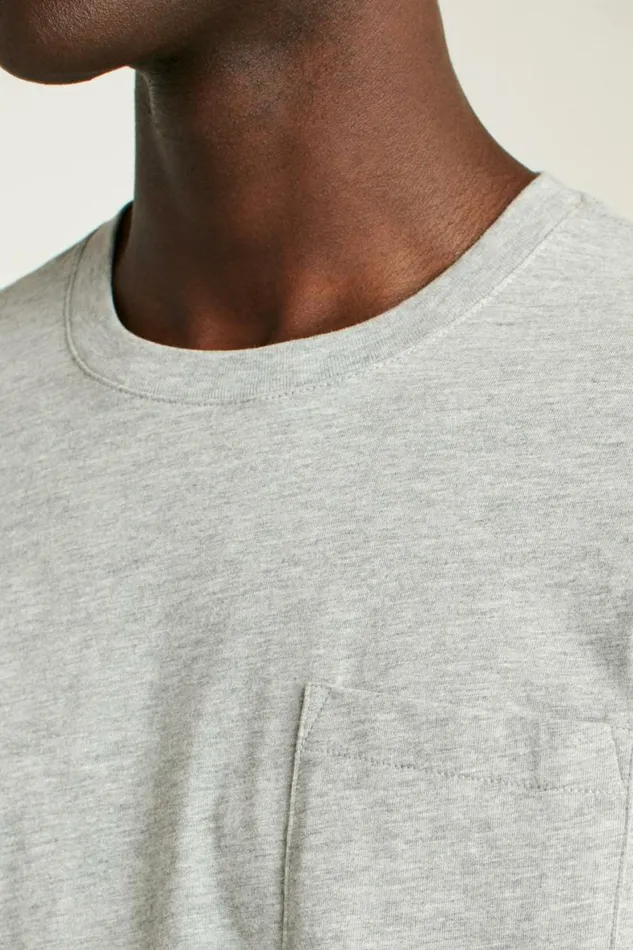 Men Organic Cotton Pocket Tee Heather Grey Bonobos Short Sleeve Tees