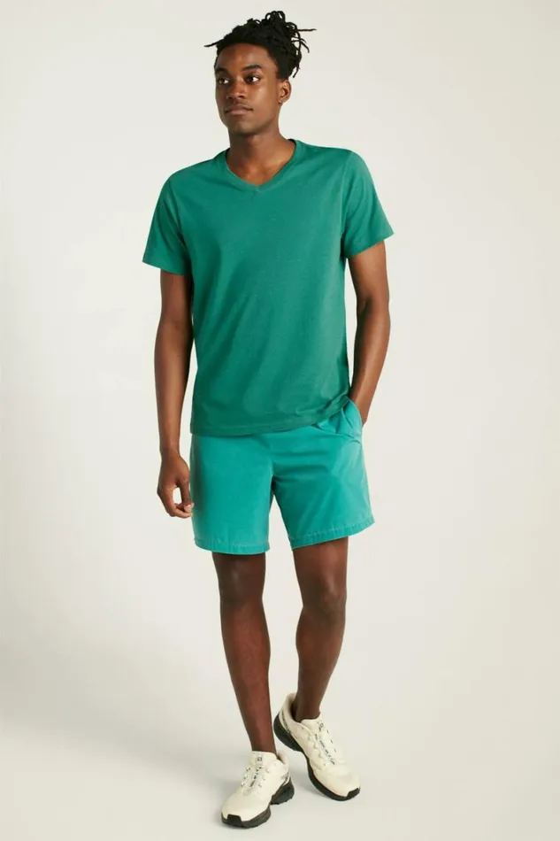 Men Organic Cotton VNeck Tee Bayou Teal Bonobos Short Sleeve Tees