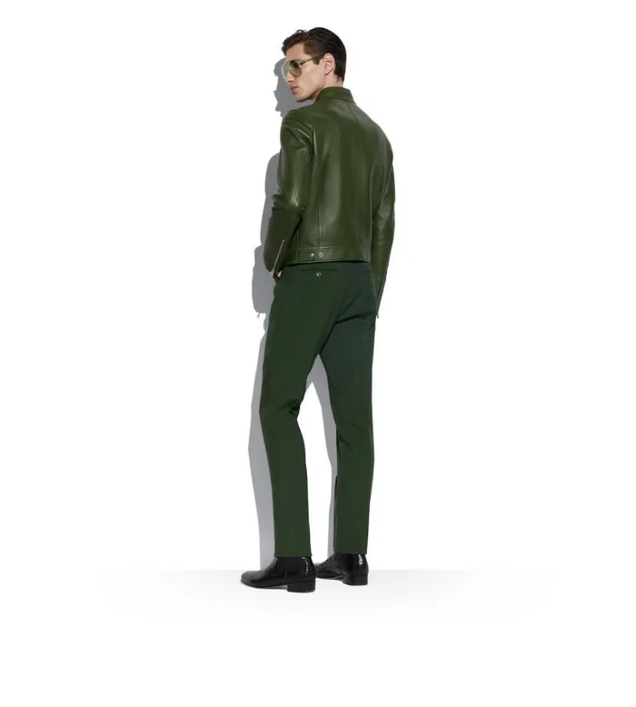 Men Outerwear Tom Ford Bonded Nappa Plonge Zip Racer Jacket Men Outerwear Tom Ford Bonded Nappa Plonge Zip Racer Jacket