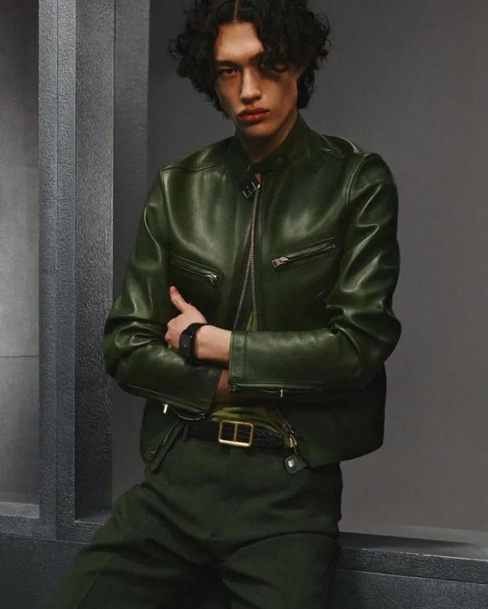 Men Outerwear Tom Ford Bonded Nappa Plonge Zip Racer Jacket Men Outerwear Tom Ford Bonded Nappa Plonge Zip Racer Jacket