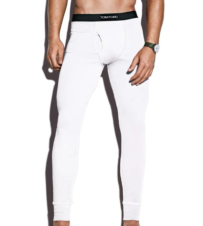 Men PAJAMA PANTS and LONG JOHNS Tom Ford Cotton Long Johns White Men PAJAMA PANTS and LONG JOHNS Tom Ford Cotton Long Johns White