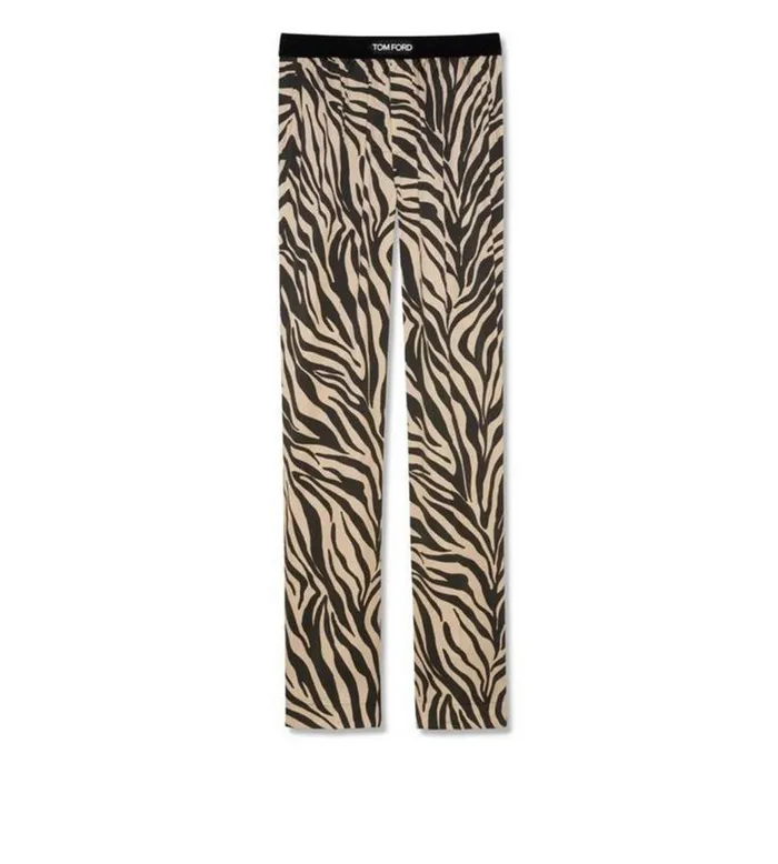 Men PAJAMA PANTS and LONG JOHNS Tom Ford Printed Silk Pajama Pant Antique Brown