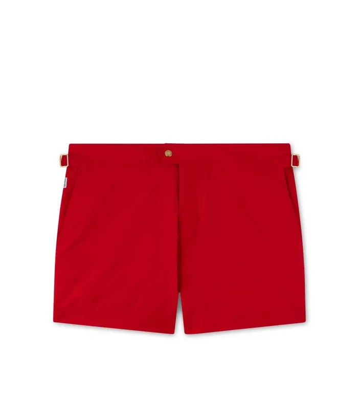 Men Pants and Shorts Tom Ford Compact Poplin Swim Short Bright Red