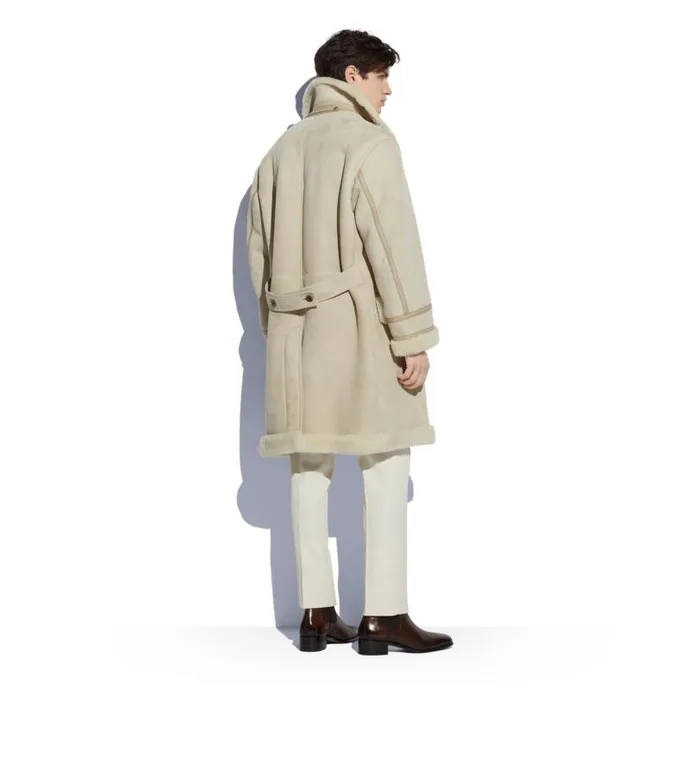 Men Pants and Shorts Tom Ford Whipcord Atticus Trouser Ivory