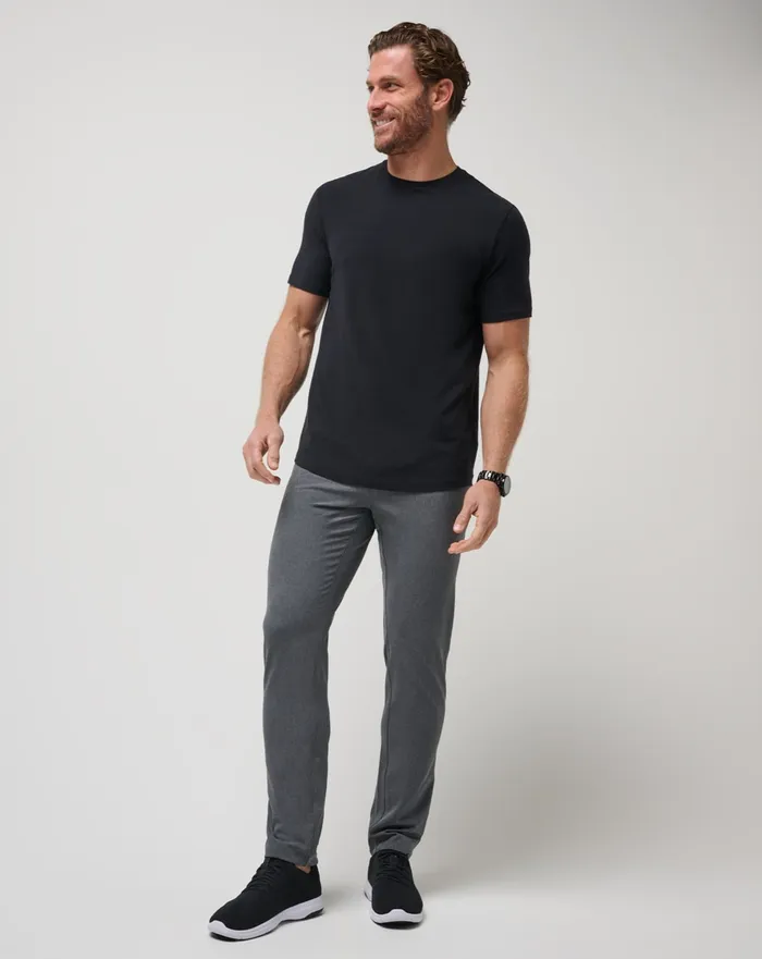 Men Pants TravisMathew OPEN TO CLOSE PANT Heather Dark Grey