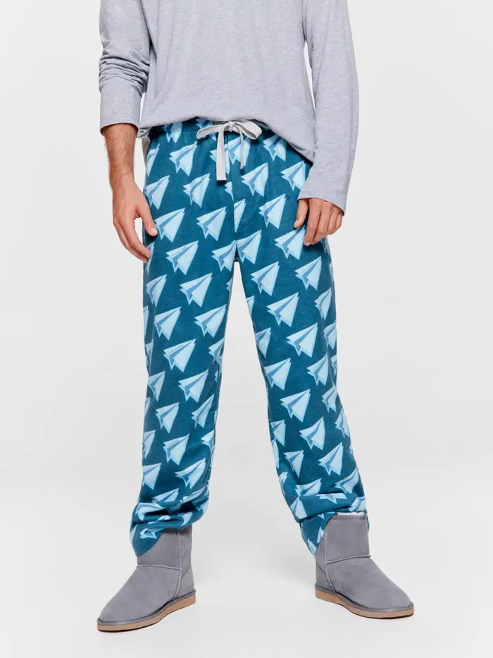 Men Paper Planes Flannelette Classic Pj Pant Multi Peter Alexander Pants
