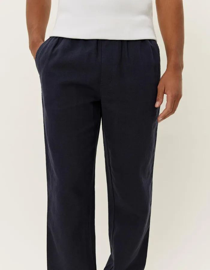 Men Patrick Linen Pants 8211 Dark Navy Les Deux Pants