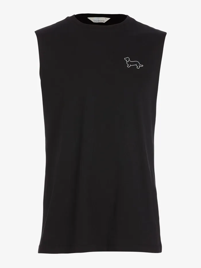 Men Penny Logo Sleeveless Tee Black Peter Alexander Classic Tops