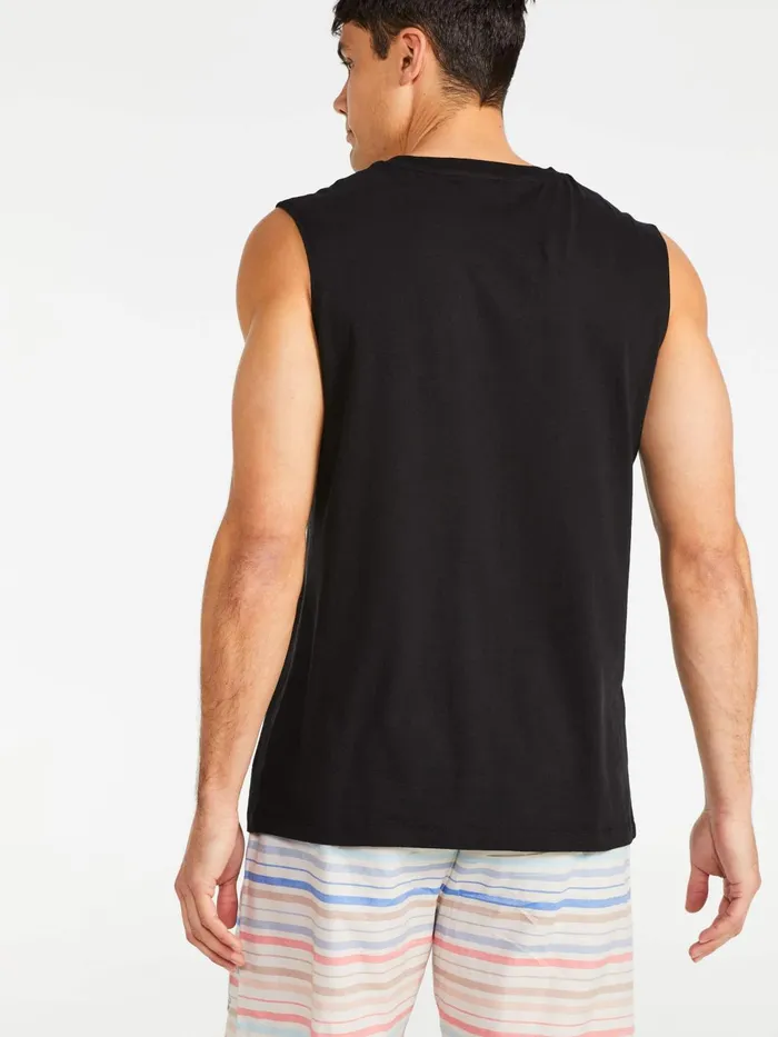 Men Penny Logo Sleeveless Tee Navy Peter Alexander Classic Tops